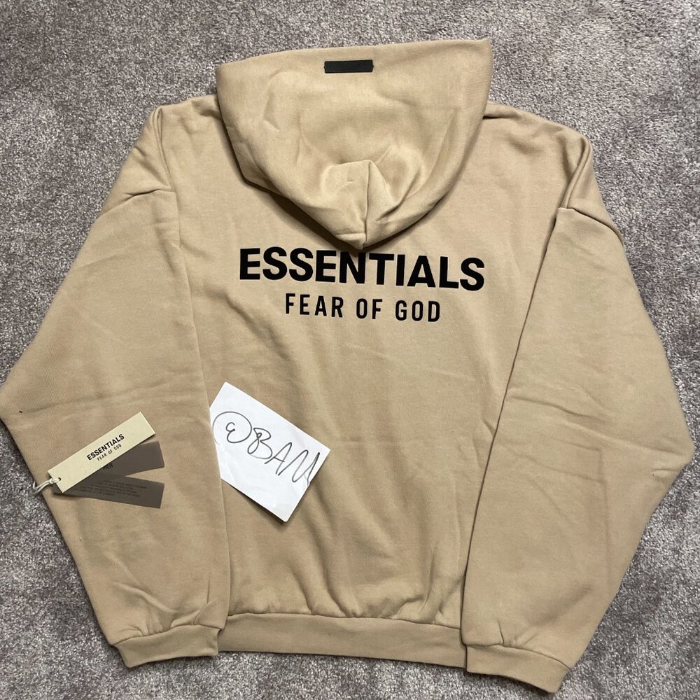 FOG - Fear of God Essentials Desert Sand Fleece Hoodie - (READ DESCRIPTION) - Picture 2 of 11